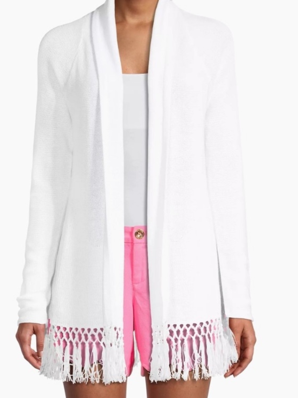 Lilly Pulitzer Tatum cardigan resort white